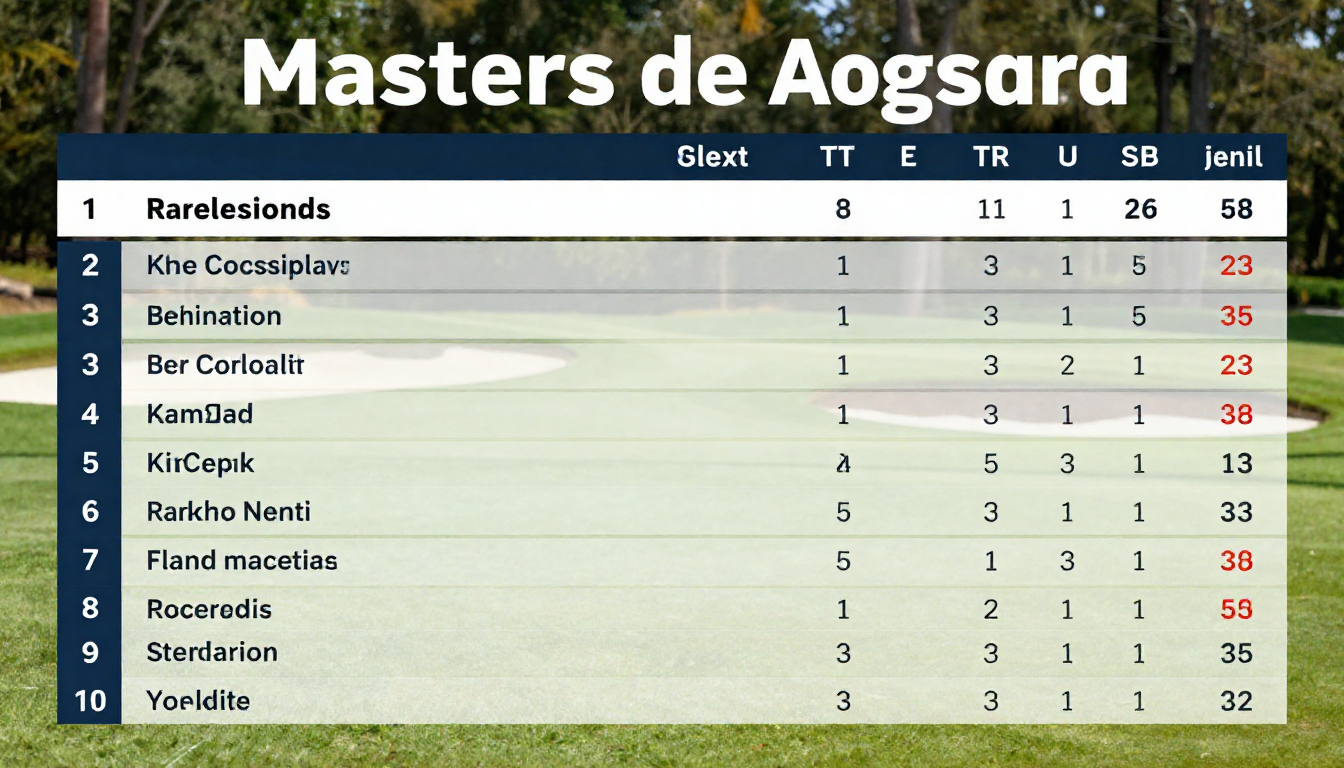 master de augusta leaderboard